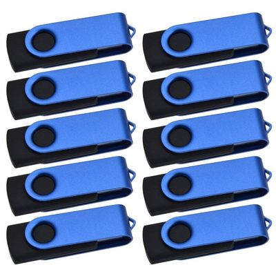 10 Pack 64GB USB Flash Drive USB 3.0 Thumb Drives Jump Drive Fold Storage Memory Stick Swivel Design