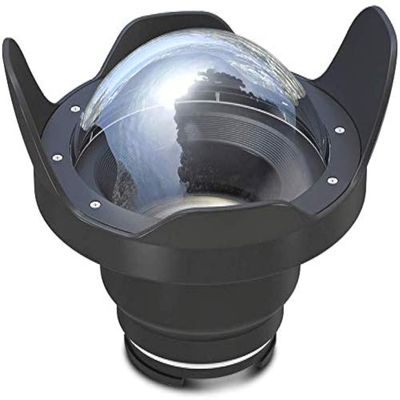 Seafrogs WA005-E Optical Acrylic 40m/130ft 6" Inch Wide-Angle Dome Port Fisheye Wide Angle Lens w/Shade Cover for Diving Waterproof Housing ( 80mm L 67mm)