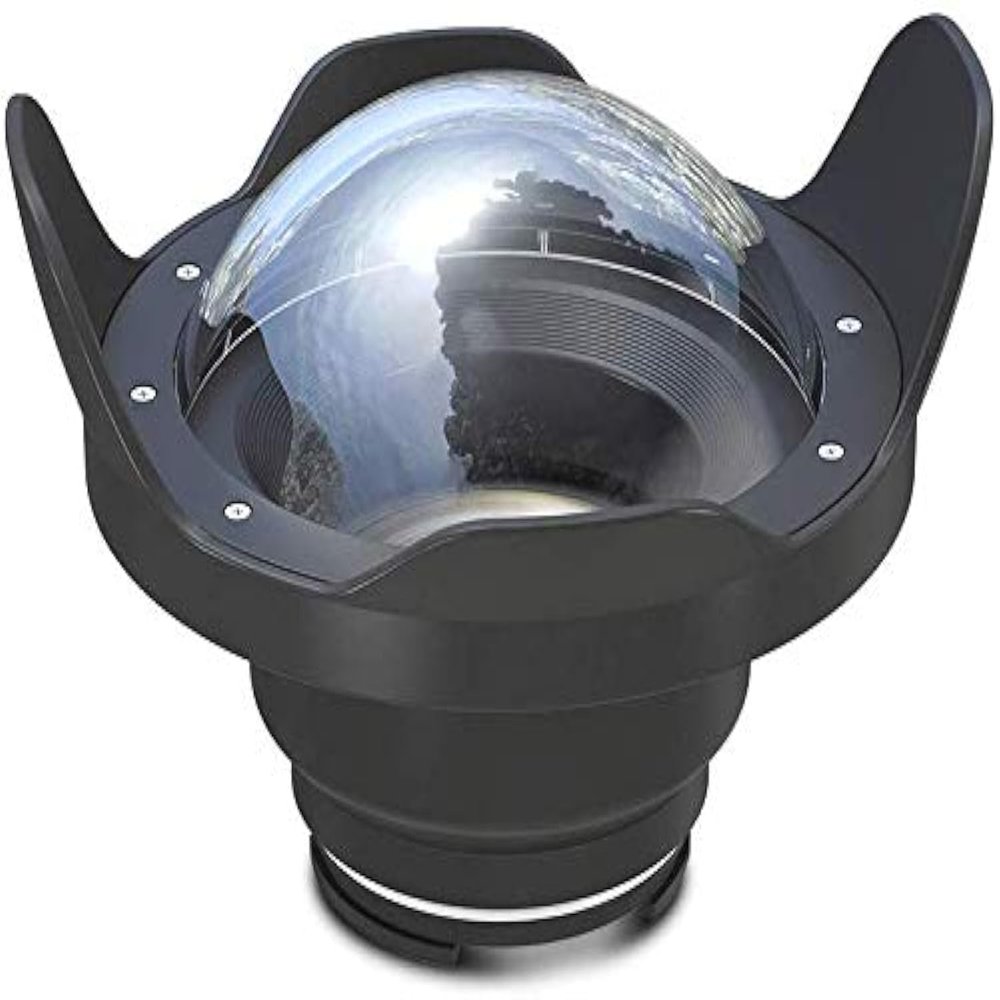 Seafrogs WA005-E Optical Acrylic 40m/130ft 6" Inch Wide-Angle Dome Port Fisheye Wide Angle Lens w/Shade Cover for Diving Waterproof Housing ( 80mm L 67mm)