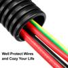 1.6M 0.75inch/20mm Inner Diameter Black Flexible Corrugated Tube Bellows Hose Wire Loom Tubing Wire Conduit  Black view 3
