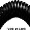 1.6M 0.75inch/20mm Inner Diameter Black Flexible Corrugated Tube Bellows Hose Wire Loom Tubing Wire Conduit  Black view 4