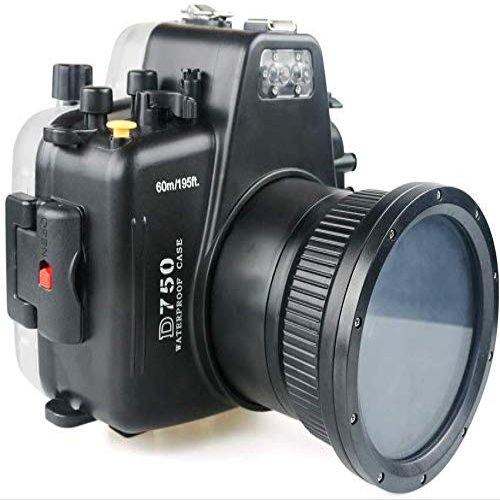 Sea frogs for for Nikon D750 60m/195ft Waterproof Underwater Camera DivingHousing Case