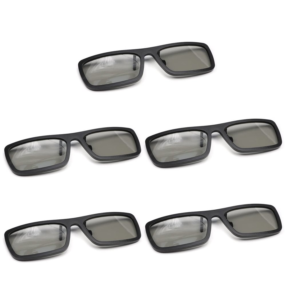 Othmro 5Pcs Durable 3D Style Glasses 3D Viewing Glasses 3D Movie Game Glasses Polarization 3D Glasses Plastic Frame Black Resin Lens for 3D TV Cinema Films DVD Viewing Home Movies