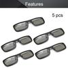 Othmro 5Pcs Durable 3D Style Glasses 3D Viewing Glasses 3D Movie Game Glasses Polarization 3D Glasses Plastic Frame Black Resin Lens for 3D TV Cinema Films DVD Viewing Home Movies view 4