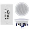 Herdio 5.25'' Home Audio Package Wall Mount Bluetooth Amplifier Receiver System with 300W in Ceiling Wall Passive Speakers Great for Home Theater Office Bathroom Kitchen Living Room (A Pair) view 1