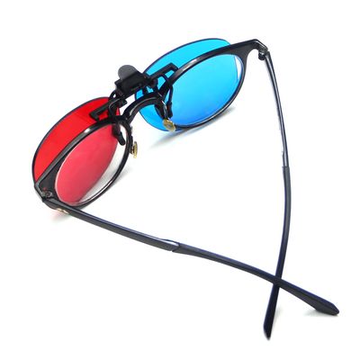 Othmro 3 Count 3D Glasses, Red-Blue, Resin & Paper Lens, Comfortable & Durable, Foldable, DIY Frame, For 3D TV, Cinema, DVD, Home Movies