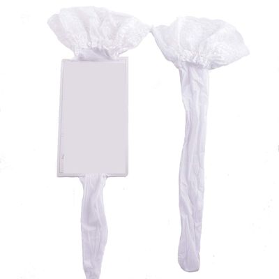 Andongnywell Lace Sheer Thigh High Stockings Womens Transparent Over the Knee Socks Stocking Knee High Hosiery (White)