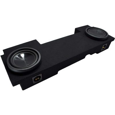 American Sound Connection Compatible with 2002-2013 GMC Sierra HD Crew Truck Alpine SWT-10S4 Car Audio Subwoofers Dual 10" Custom Sub Box Enclosure Package New