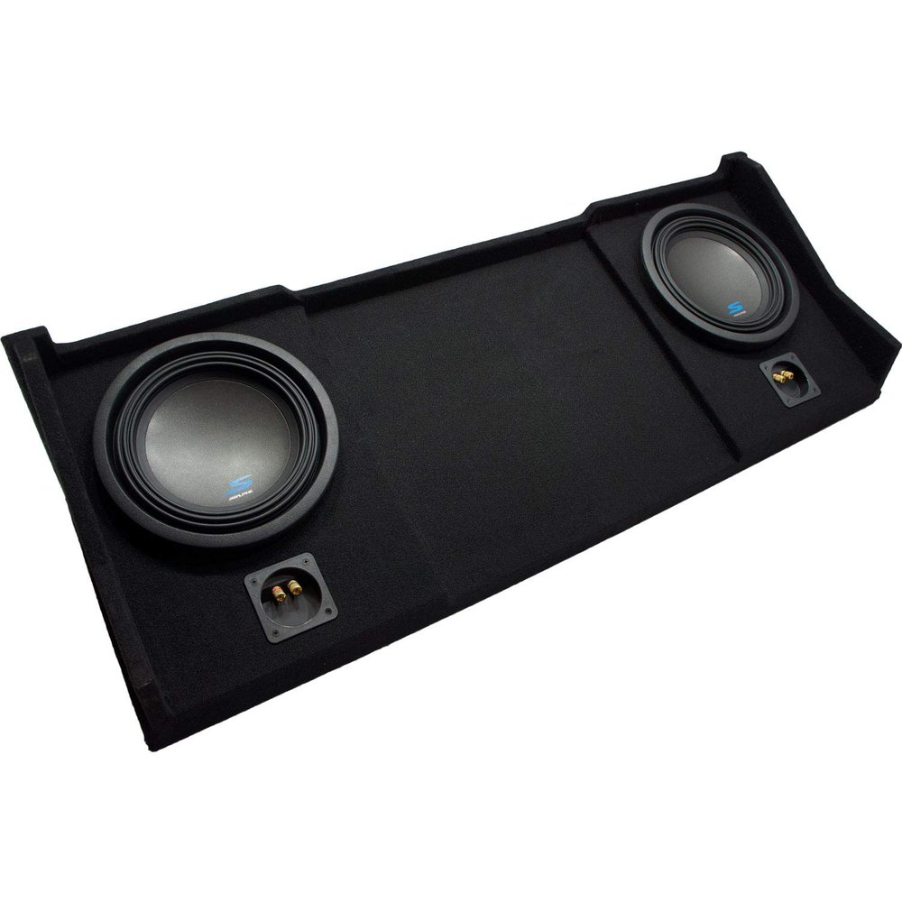 American Sound Connection Compatible with 1994-2001 Dodge Ram Ext Club Quad Alpine S-W10D2 Type S Car Audio Subwoofers Dual 10" Custom Sub Box Enclosure Package