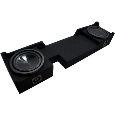 American Sound Connection Bundle Compatible with Ford Super Crew Truck 2004-2008 Alpine SWT-10S4 Car Audio Subwoofers Dual 10" Custom Sub Box Enclosure Package