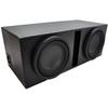 American Sound Connection Universal Car Stereo Rhino Coated Ported Dual 10" Alpine R-W10D2 Type R Car Audio Subwoofers Custom Sub Box Enclosure Package view 1