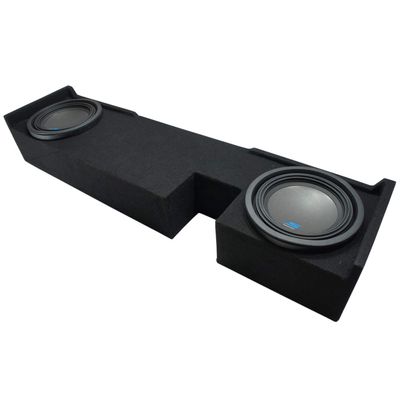American Sound Connection ASC FORD03EX2X10 Compatible with Ford F150 2000-2003 Super Cab Truck Custom Dual 10" Sub Box Enclosure and S-W10D2 Car Audio Type S Series Dual 2 Ohm 1200W Peak 10" Subwoofer