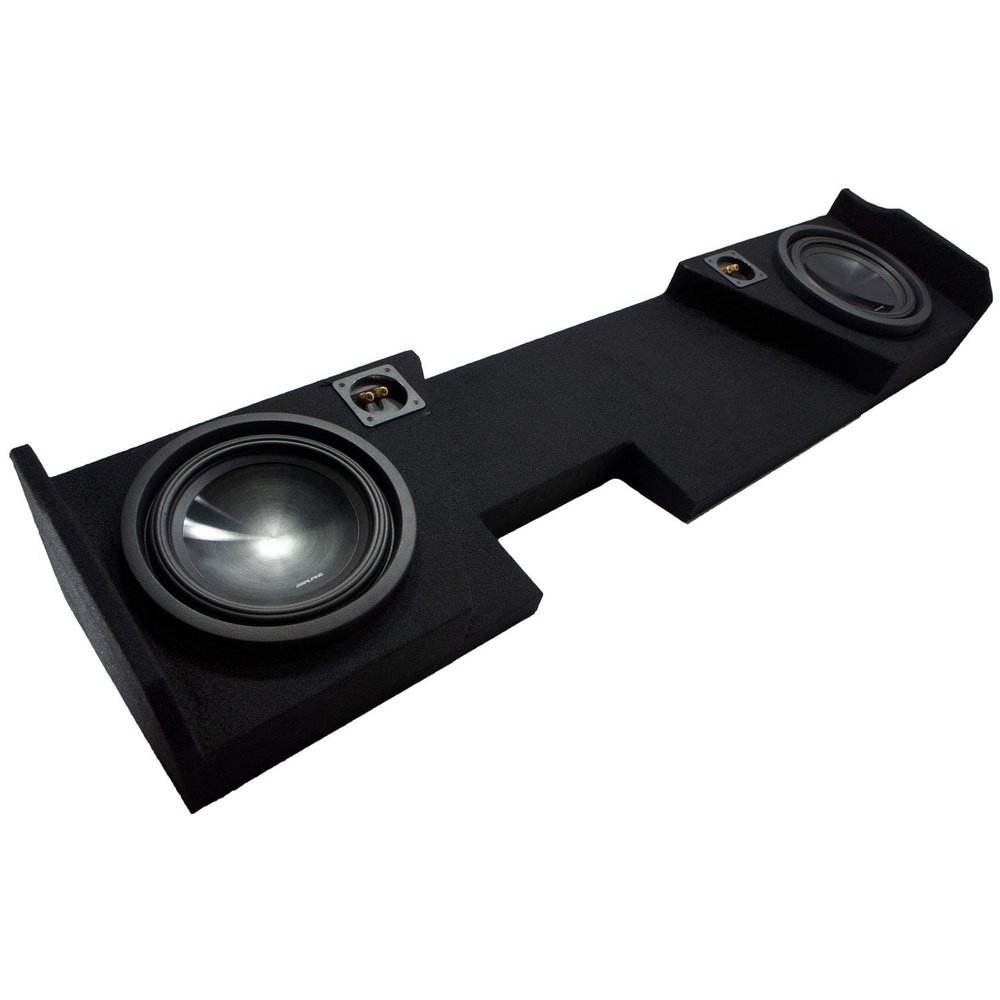 American Sound Connection Compatible with 2014-2018 GMC Sierra Double Cab Alpine SWT-10S4 Car Audio Subwoofers Dual 10" Custom Sub Box Enclosure Package New