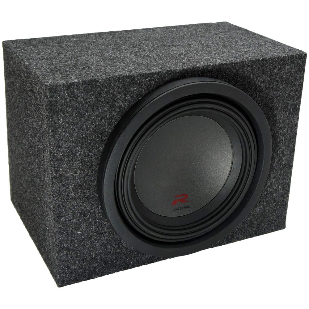 American Sound Connection Universal Car Stereo Rearfire Sealed Single 10" Alpine R-W10D4 Type R Car Audio Subwoofer Custom Sub Box Enclosure Package