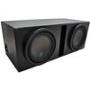American Sound Connection Universal Car Stereo Rhino Coated Ported Dual 10" Alpine S-W10D2 Type S Car Audio Subwoofers Custom Sub Box Enclosure Package view 1