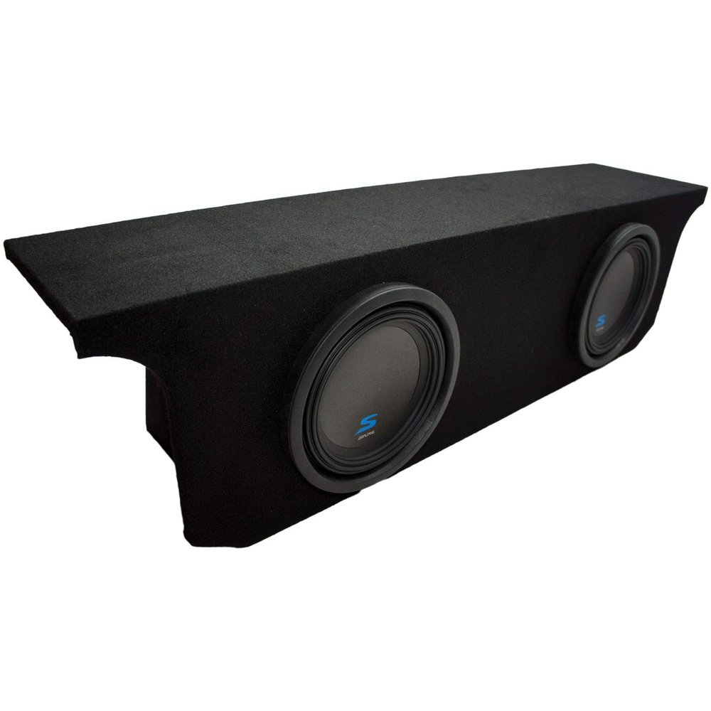 American Sound Connection Bundle Compatible with Jeep Wrangler JK Unlimited 2007-2018 Alpine S-W10D2 Type S Car Audio Subwoofers Custom Dual 10" Sub Box Enclosure Package