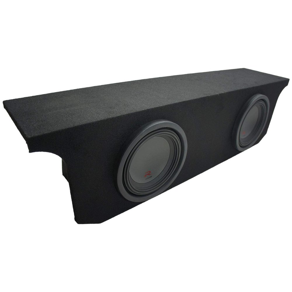 American Sound Connection Compatible with Jeep Wrangler JK Unlimited 2007-2018 Alpine R-W10D2 Type R Car Audio Subwoofers Custom Dual 10" Sub Box Enclosure Package