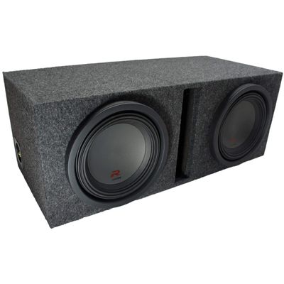 American Sound Connection Universal Car Stereo Paintable Ported Dual 10" Alpine R-W10D2 Type R Car Audio Subwoofers Custom Sub Box Enclosure Package New