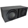 American Sound Connection Universal Car Stereo Paintable Ported Dual 10" Alpine R-W10D2 Type R Car Audio Subwoofers Custom Sub Box Enclosure Package New view 1