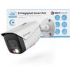 Amcrest UltraHD 4K (8MP) IP PoE AI Camera, FOV 129, 49ft Color Nightvision, Security Outdoor Bullet Camera, Human & Vehicle Detection, Active Deterrent, 4K @15fps, IP8M-2796EW-AI (White) view 1