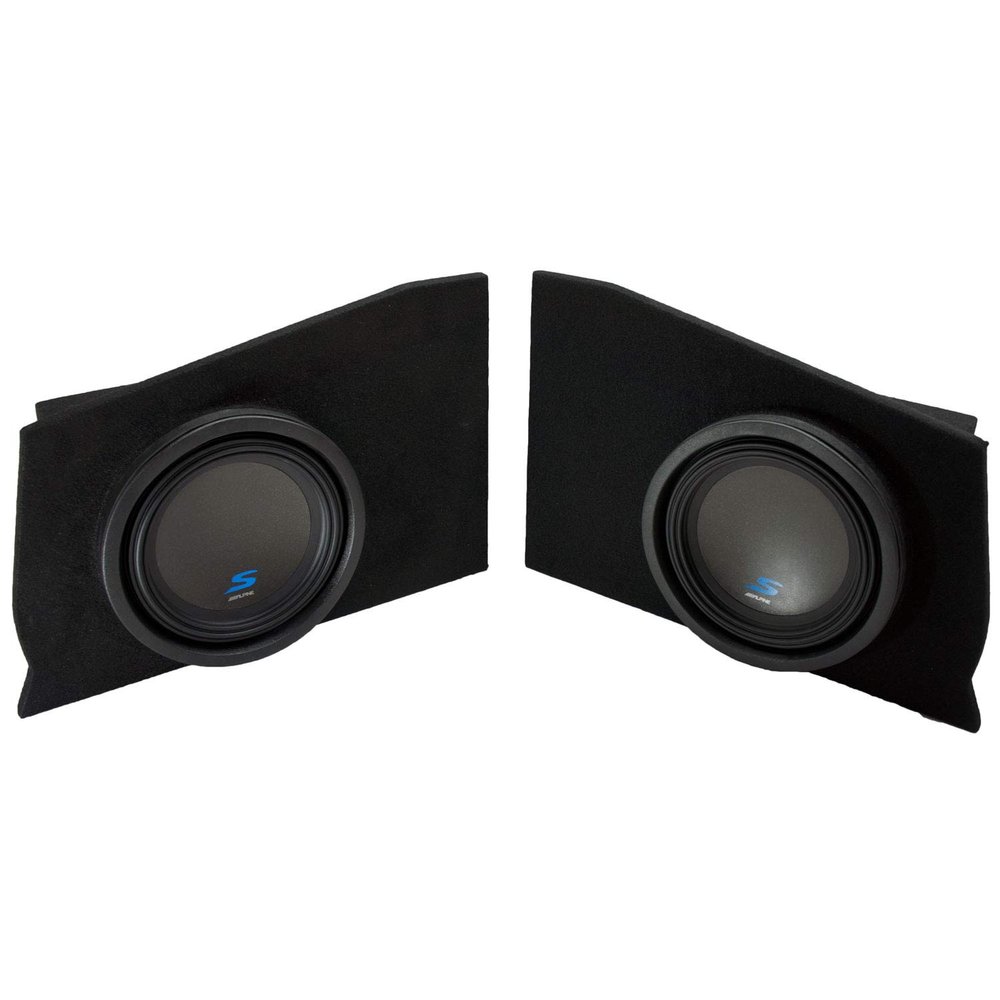 2010-2015 Chevy Camaro Coupe Rear Side Alpine Type S S-W10D2 Dual 10" Sub Box Enclosure - Final 2 Ohm