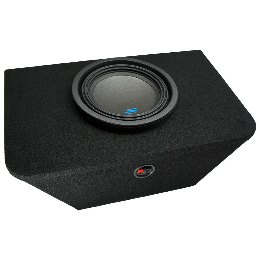 American Sound Connection Alpine S-W10D4 Compatible with Honda S2000 2000-2009 Dual 4 Ohm 1200W Peak 10" Subwoofer and HOND1X10-S2000 Single 10" Custom Sub Box