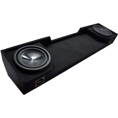 American Sound Connection Compatible with 1988-1998 Chevy CK Silverado Ext Truck Alpine SWT-10S4 Car Audio Subwoofers Custom Dual 10" Custom Sub Box Enclosure Package