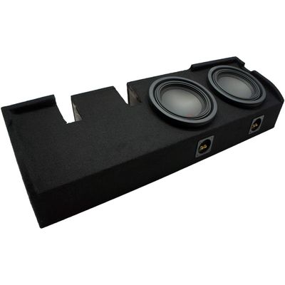American Sound Connection Bundle Compatible with Ford F-150 Super Crew Truck 2001-2003 Alpine R-W10D2 Type R Subwoofers Custom Dual 10" Sub Box Enclosure Package