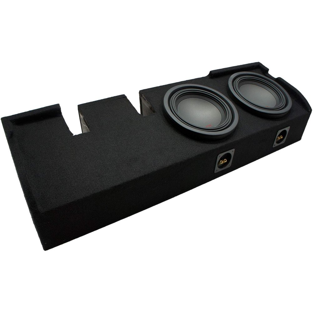 American Sound Connection Bundle Compatible with Ford F-150 Super Crew Truck 2001-2003 Alpine R-W10D2 Type R Subwoofers Custom Dual 10" Sub Box Enclosure Package