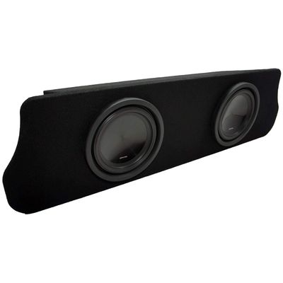 American Sound Connection Bundle with Alpine SWT-10S4 Car Audio Subwoofers Dual 10" Custom Sub Box Enclosure Compatible with Ford Mustang Coupe 1994-2004