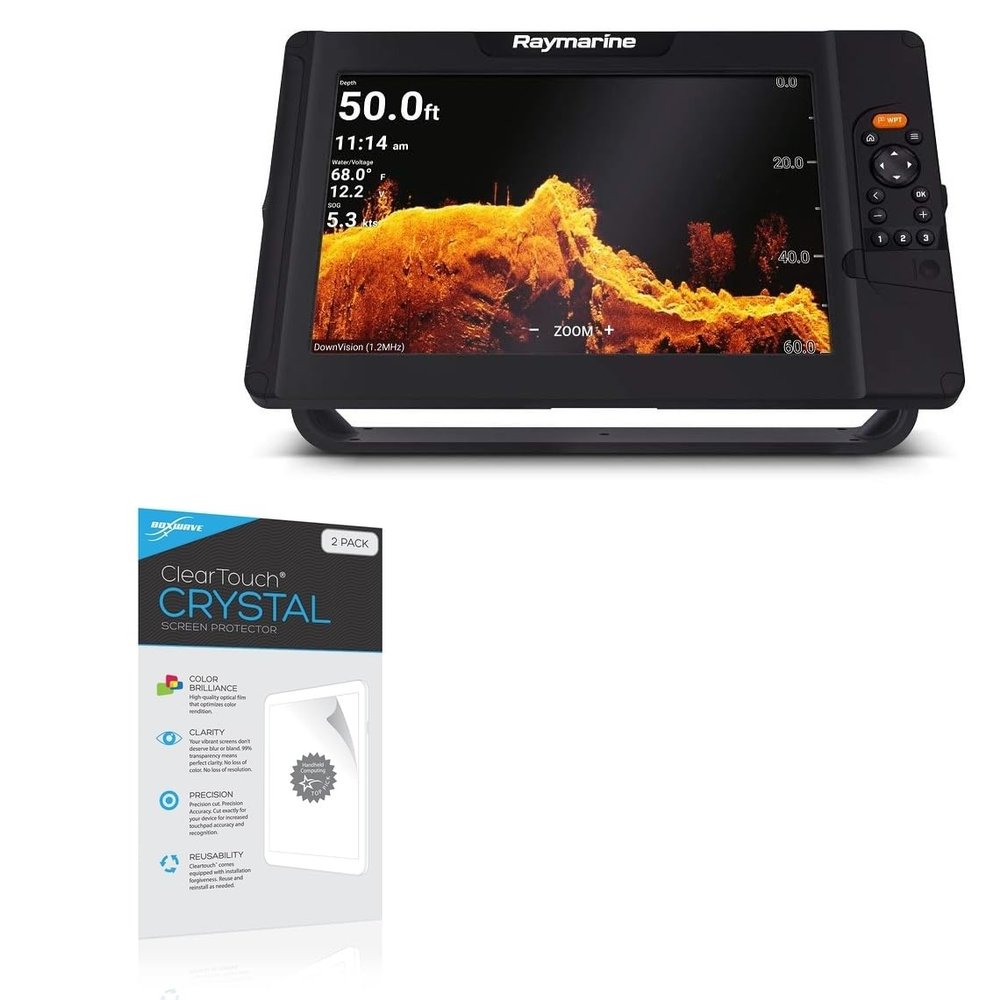 BoxWave Screen Protector Compatible with Raymarine Element 12 HV - ClearTouch Crystal (2-Pack), HD Film Skin - Shields from Scratches