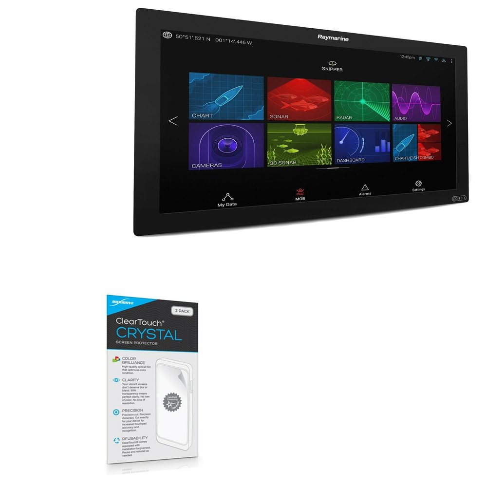 BoxWave Screen Protector Compatible with Raymarine Axiom XL 22 - ClearTouch Crystal (2-Pack), HD Film Skin - Shields from Scratches