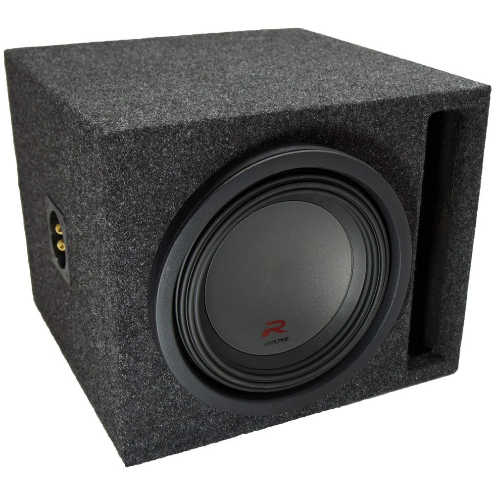 American Sound Connection Universal Car Stereo Slotted S Port Single 10" Alpine R-W10D4 Type R Car Audio Subwoofer Custom Sub Box Enclosure Package New