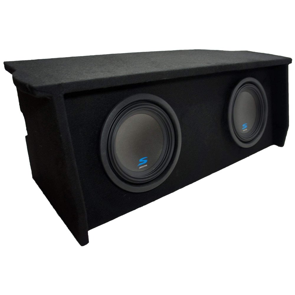 American Sound Connection Compatible with Jeep Wrangler 2 Door 2007-2018 Dual 10" Alpine S-W10D2 Type S Car Audio Subwoofers Custom Sub Box Enclosure Package