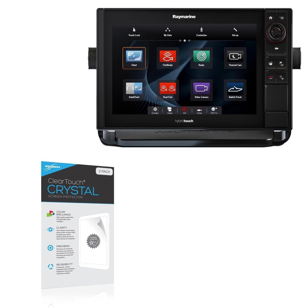 BoxWave Screen Protector Compatible with Raymarine eS127 - ClearTouch Crystal (2-Pack), HD Film Skin - Shields from Scratches