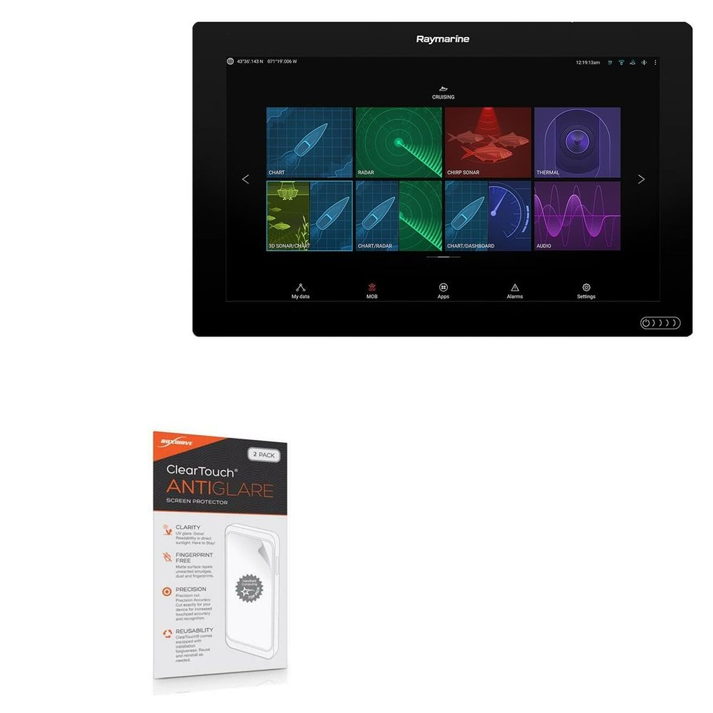 BoxWave Screen Protector Compatible with Raymarine Axiom XL 19 - ClearTouch Anti-Glare (2-Pack), Anti-Fingerprint Matte Film Skin