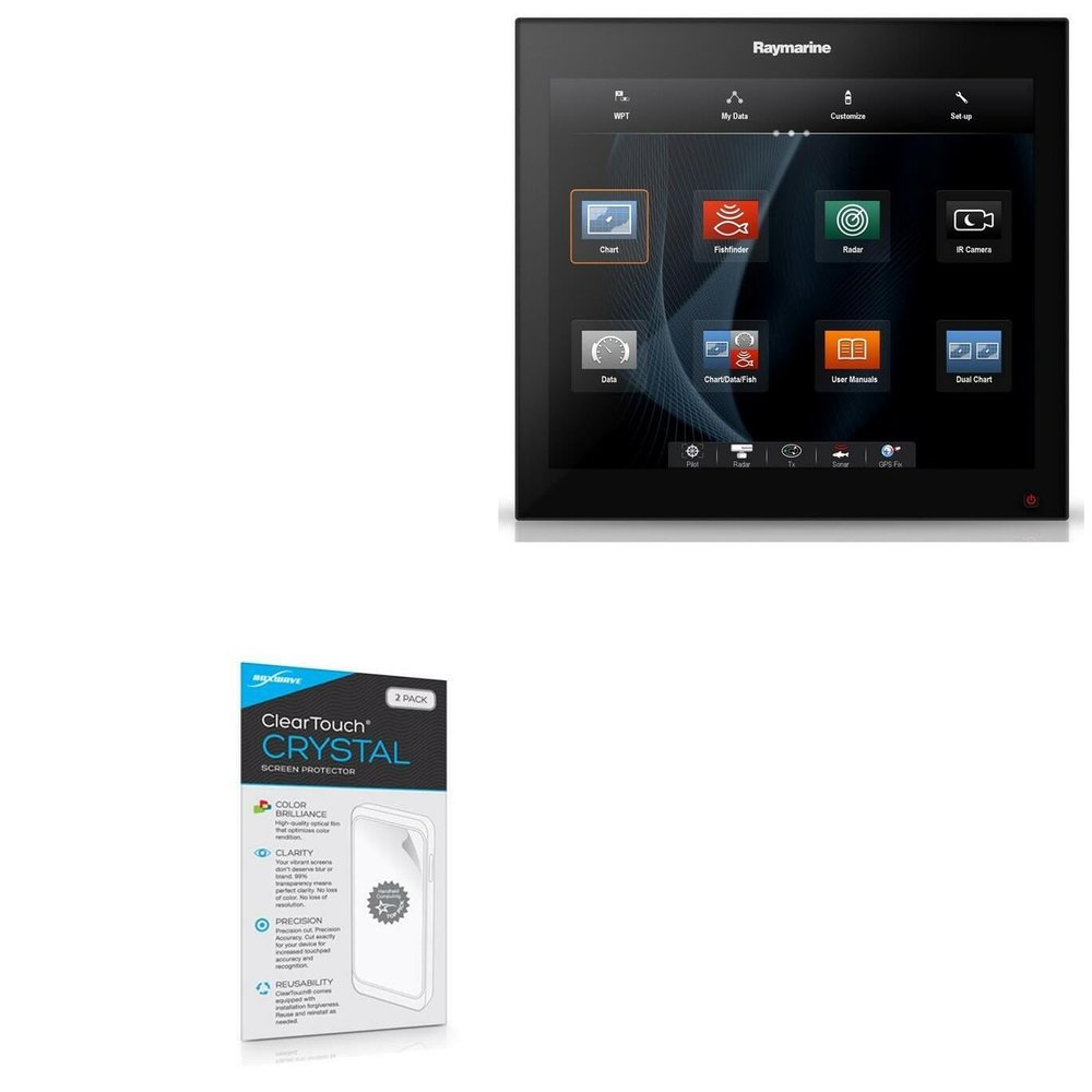 BoxWave Screen Protector Compatible with Raymarine gS195 - ClearTouch Crystal (2-Pack), HD Film Skin - Shields from Scratches
