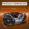 Philips Portable Boombox CD Player Bluetooth FM Radio MP3 Mega Bass Reflex Stereo Sound System with NFC, 12W, USB Input, Headphone Jack, and LCD Display view 4