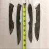 4 pieces Damascus steel blank blade set, 7, 8, 9 and 9.5, inches long hand forged blank blade skinning set, 2.5 to 4.5 inches long cutting edge, compact pocket knife and skinning knife blades view 1
