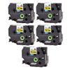 SuppliesMAX Compatible Replacement for Brother Black on Yellow Laminated P-Touch Label Tape (5/PK-1/4in X 26.25Ft/36mm x 8m) (TZ-S611_5PK) view 2