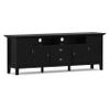 SIMPLIHOME Redmond TV Stand - 72 inch Wide Solid Wood Media Console in Black, Transitional Entertainment Center for Living Room for TVs up to 80 Inches with Drawers, Cabinets, and Cable Management view 1