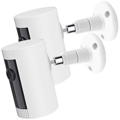 2Pack Camera Wall Mount Compatible with R-ing Stick Up Cam Battery/Outdoor Cam Plus/Pro/Plug-in/Indoor Cam (1st Gen), 360 Degree Adjustable Mounting Bracket for Outdoor Indoor Camera