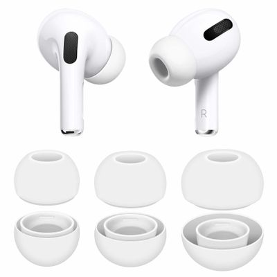 3 Pairs Compatible with AirPods Pro 1st 2nd Ear Tips Buds, Small Medium Large 3 Size Replacement Silicone Rubber Eartips Earbuds Gel Accessories Compatible with AirPods Pro 2 and 1st - S/M/L White