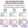 3 Pairs Compatible with AirPods Pro 1st 2nd Ear Tips Buds, Small Medium Large 3 Size Replacement Silicone Rubber Eartips Earbuds Gel Accessories Compatible with AirPods Pro 2 and 1st - S/M/L White view 2