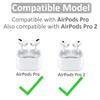 3 Pairs Compatible with AirPods Pro 1st 2nd Ear Tips Buds, Small Medium Large 3 Size Replacement Silicone Rubber Eartips Earbuds Gel Accessories Compatible with AirPods Pro 2 and 1st - S/M/L White view 3