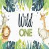 DORCEV 10x7ft Wild One Theme Backdrop Jungle Safari Animal Theme 1st Birthday Party Photography Background Tropical Forest Leaf Elephant Lion Giraffe Party Cake Table Banner Child Photo Studio Props view 4