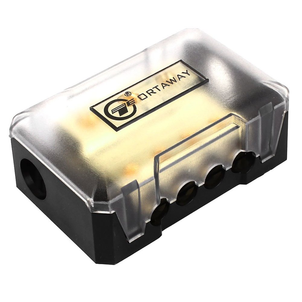 Aexit Stereo Audio Amplifier 1 in 4 Out Wire Inline Holder Distributor Block 100A (bfb39501f9802f9f6c9df8baa7e4c319)