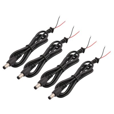 Aexit 4 Pcs 5.5x2.5mm DC Power Jack Male Cable Cord Wire Pigtail for CCTV Camera 100cm (5e45b63b2881ca91b5438d916912fe33)