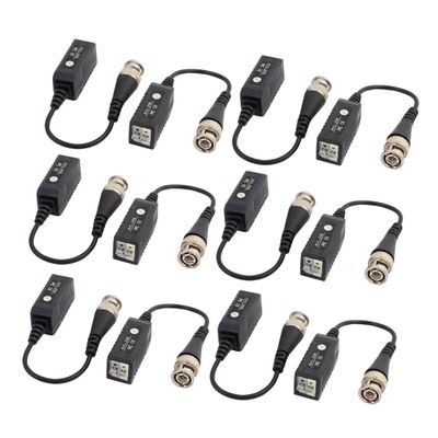Aexit 6 Pairs Single Channel Passive UTP Transmitter Receiver BNC Video Balun Transceiver for CCTV Camera (ebfab3a92fec231bf69de2c29ba8dcf7)