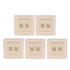 Aexit Telephone Computer 2 Port Socket Outlet Wall Plate Green Champagne Golden 5Pcs (a55de589d419faf5582f6d2ba4b14ee1) view 1